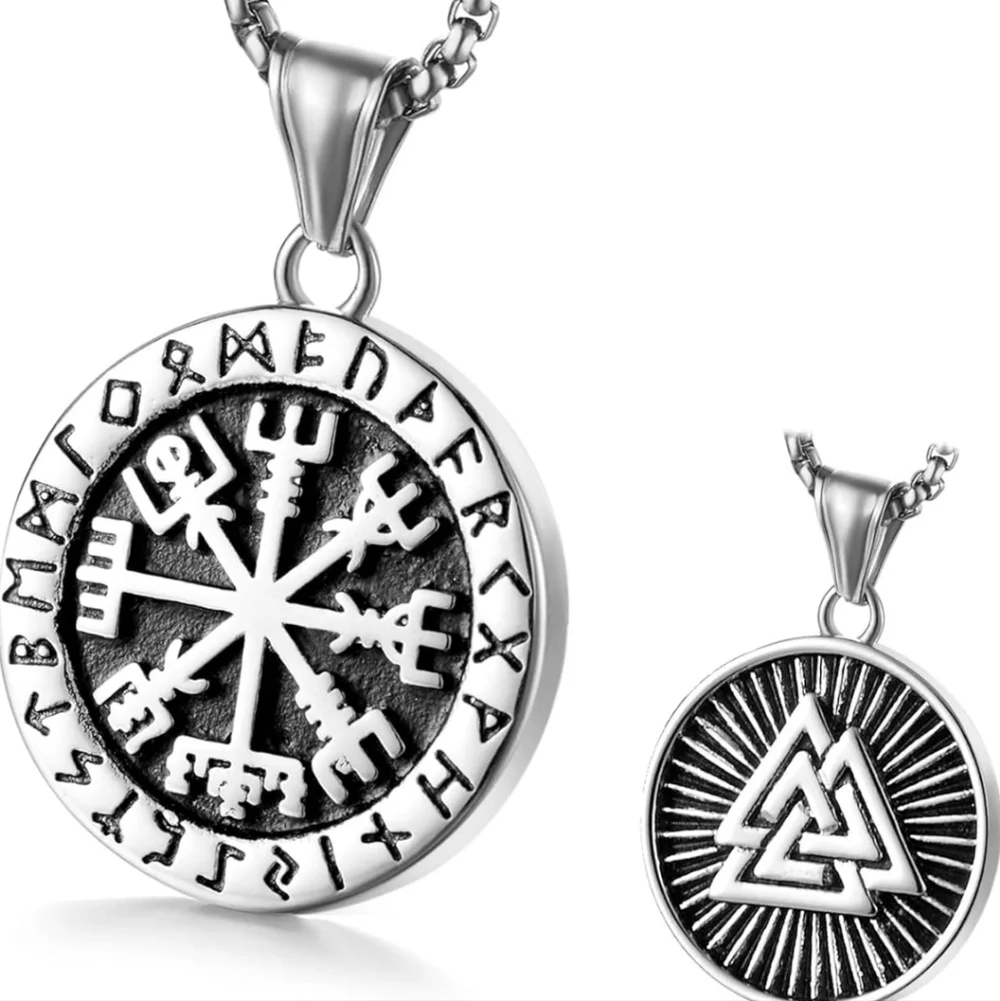 Silver Norse Pendant Necklace